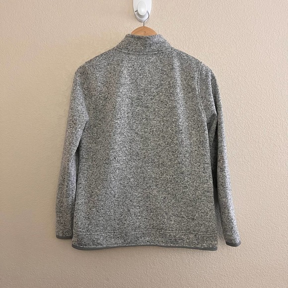 Eddie Bauer Gray Fleece Zip Up Jacket Size Medium - Picture 7 of 9